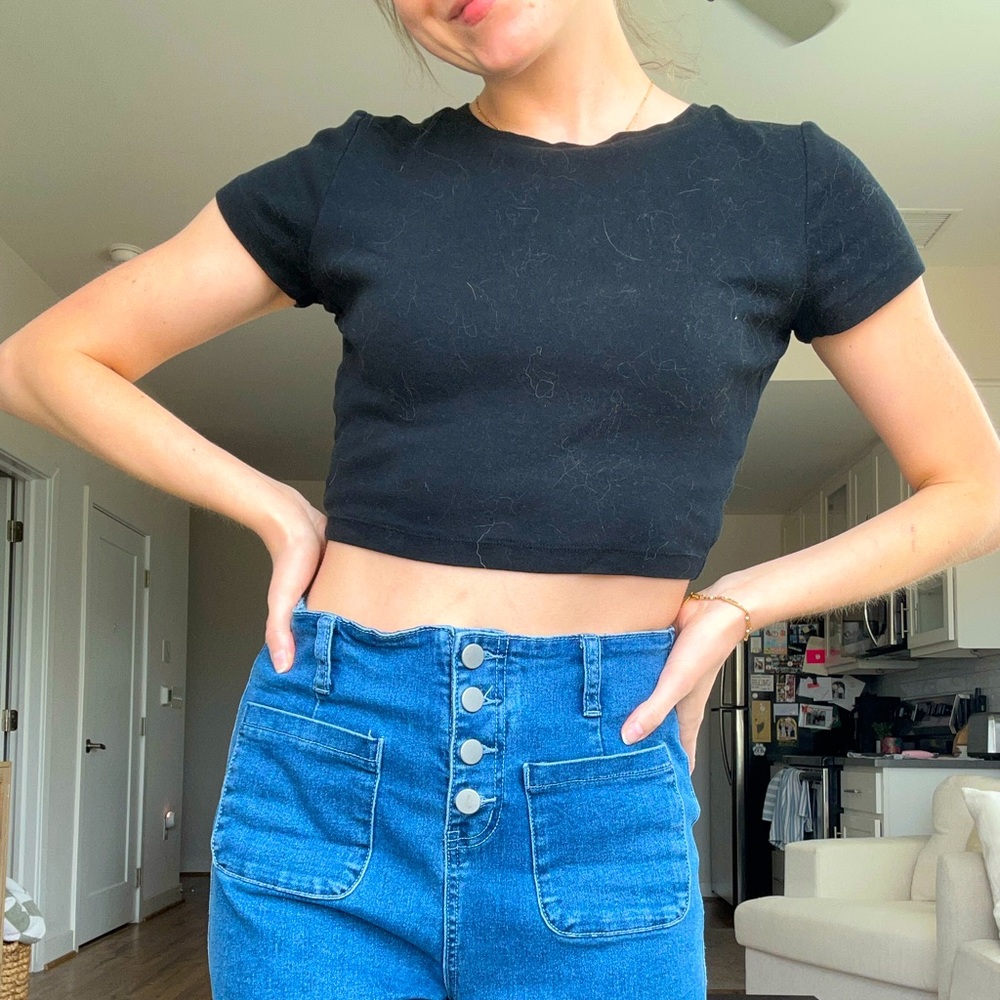 Classic Black Crop Top